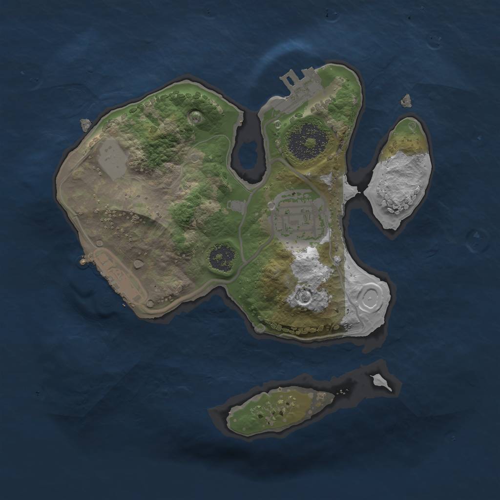 Rust Map: Procedural Map, Size: 2000, Seed: 34549050, 8 Monuments