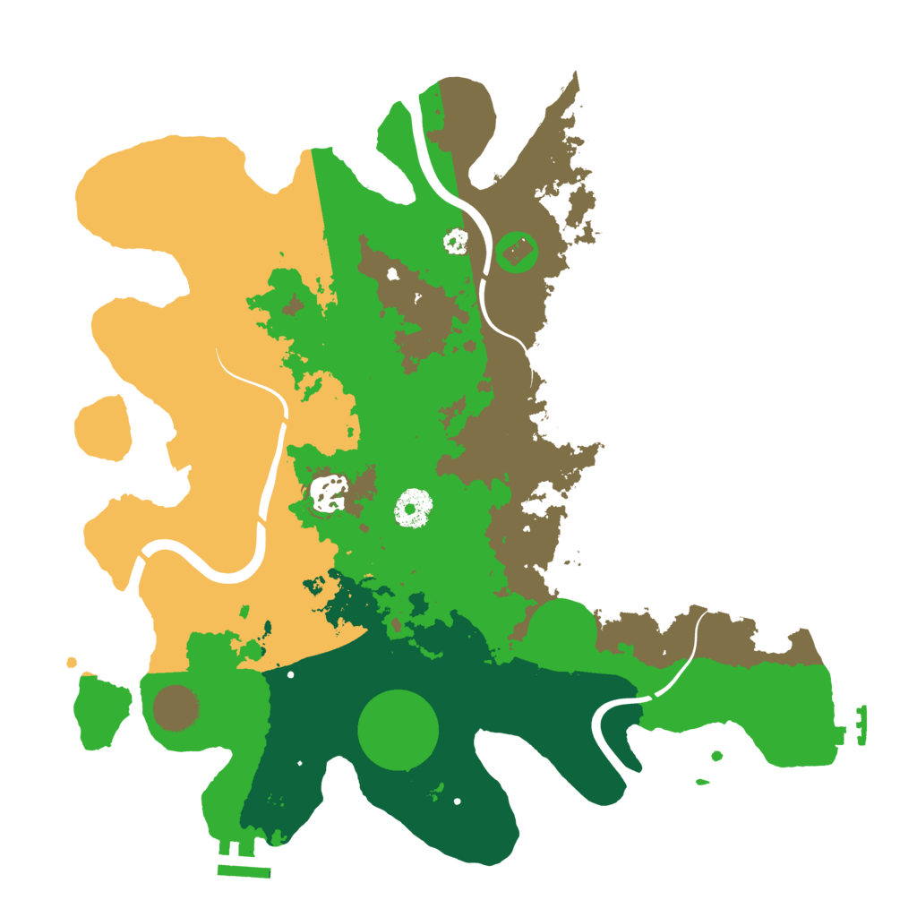 Biome Rust Map: Procedural Map, Size: 3500, Seed: 2026