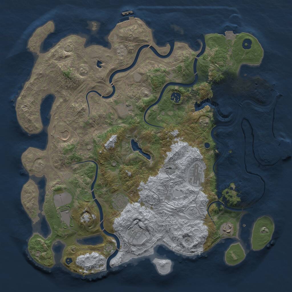 Rust Map: Procedural Map, Size: 4250, Seed: 15815, 15 Monuments