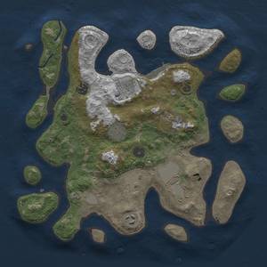 Thumbnail Rust Map: Procedural Map, Size: 3500, Seed: 2058890701, 14 Monuments