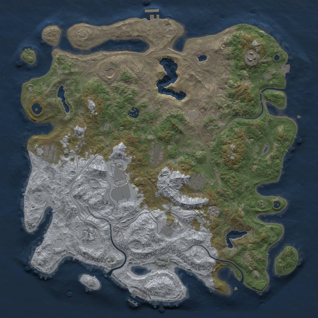Rust Map: Procedural Map, Size: 4500, Seed: 2021111901, 16 Monuments