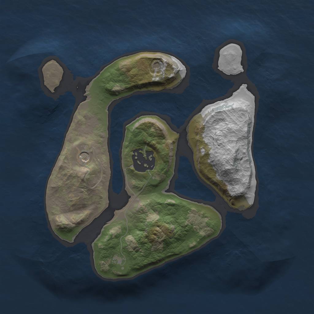 Rust Map: Barren, Size: 1947, Seed: 2167, 4 Monuments