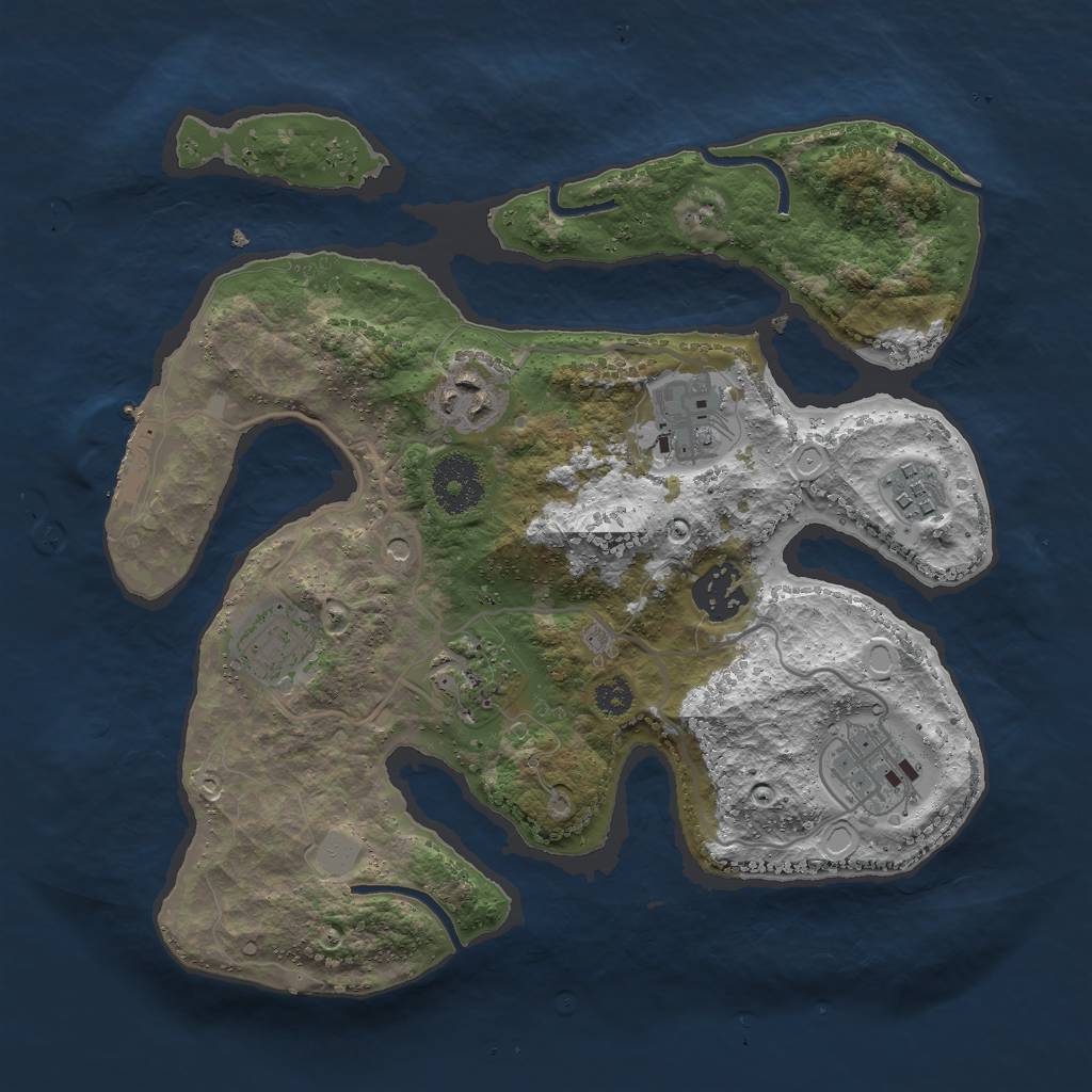 Rust Map: Procedural Map, Size: 3000, Seed: 938762705, 14 Monuments