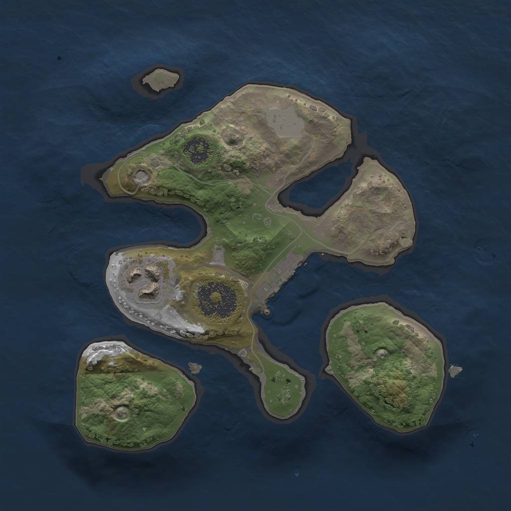 Rust Map: Procedural Map, Size: 2000, Seed: 2514563, 7 Monuments