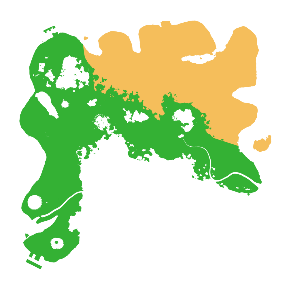 Biome Rust Map: Procedural Map, Size: 3600, Seed: 1101