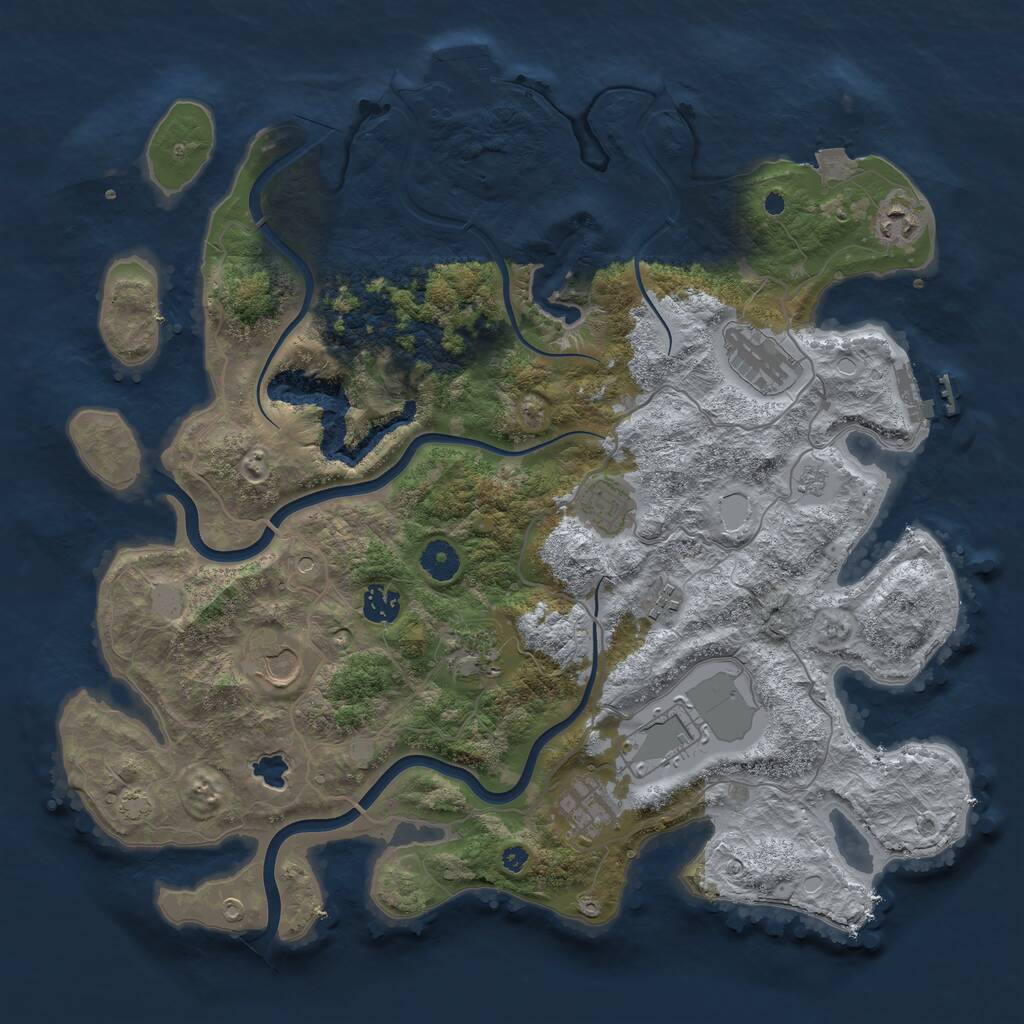 Rust Map: Procedural Map, Size: 4000, Seed: 1498445041, 15 Monuments