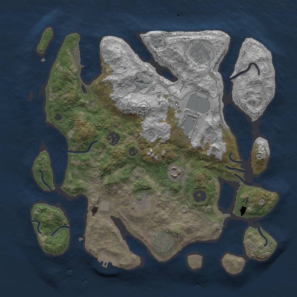Rust Map: Procedural Map, Size: 3500, Seed: 19112021, 15 Monuments