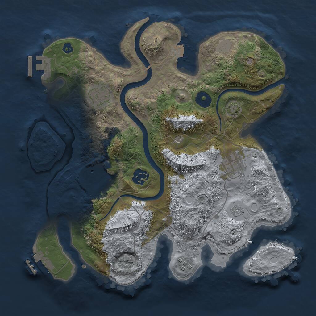 Rust Map: Procedural Map, Size: 3000, Seed: 306891, 11 Monuments