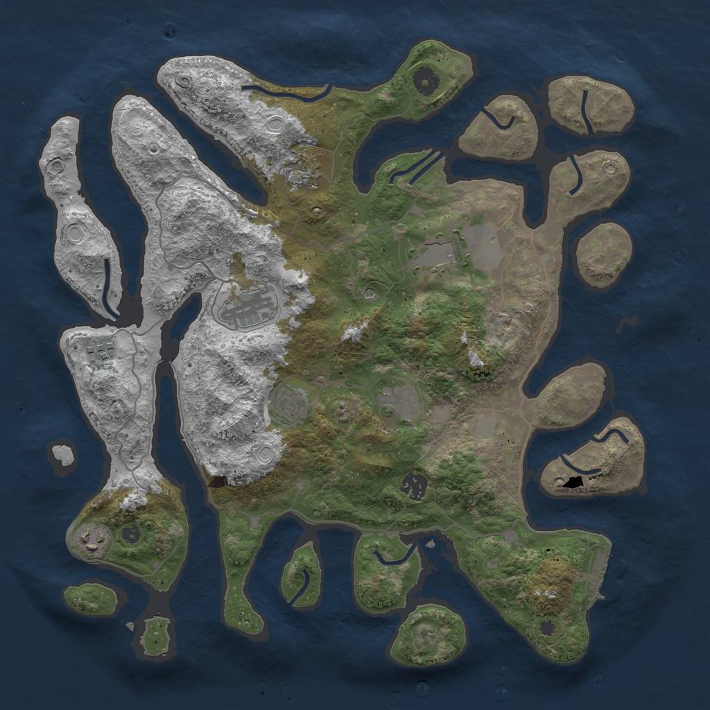 Rust Map: Procedural Map, Size: 4000, Seed: 365580786, 15 Monuments