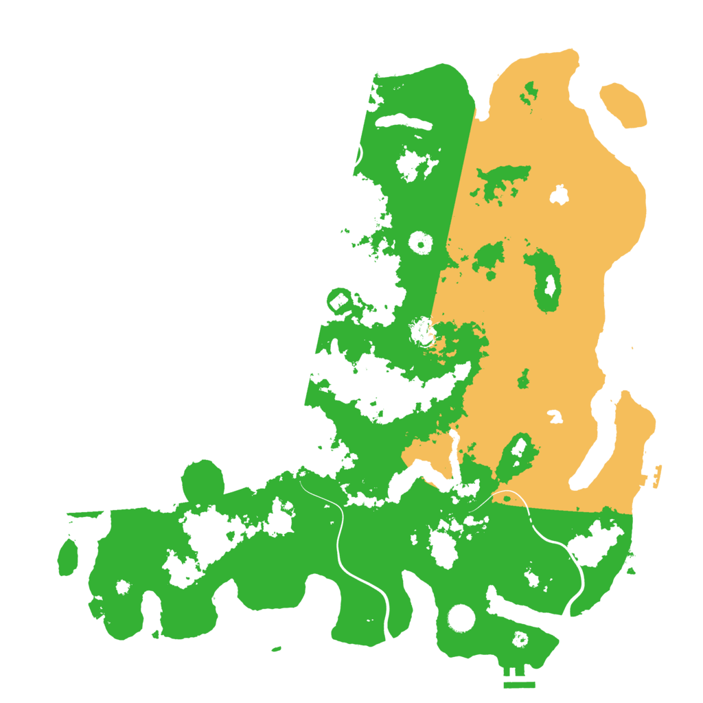 Biome Rust Map: Procedural Map, Size: 4500, Seed: 74860566