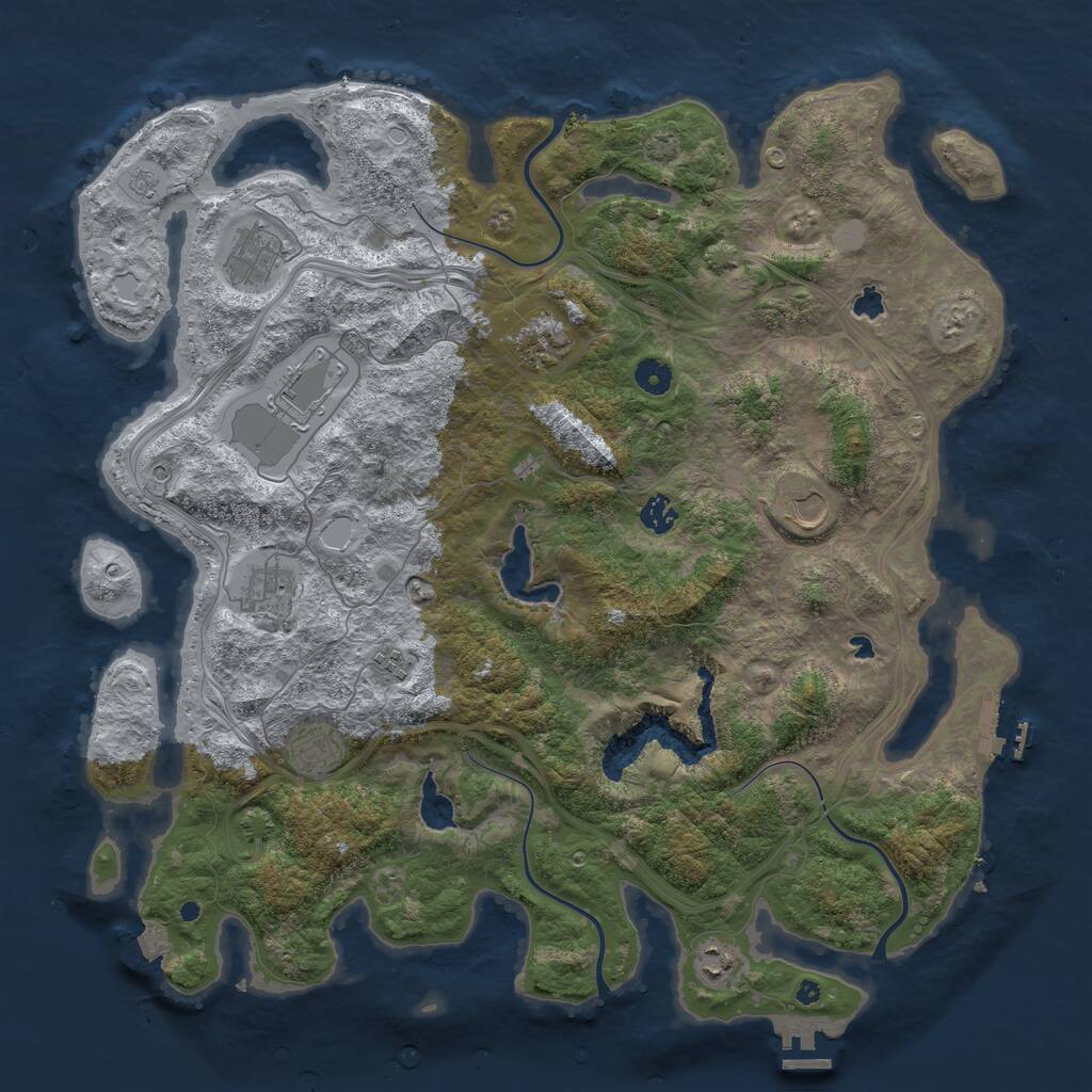 Rust Map: Procedural Map, Size: 4500, Seed: 74860566, 15 Monuments
