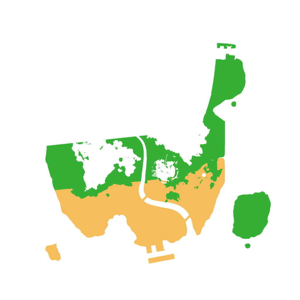 Biome Rust Map: Procedural Map, Size: 2304, Seed: 131334