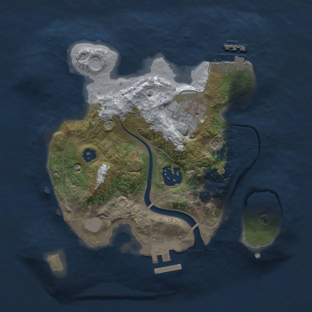 Rust Map: Procedural Map, Size: 2304, Seed: 131334, 6 Monuments