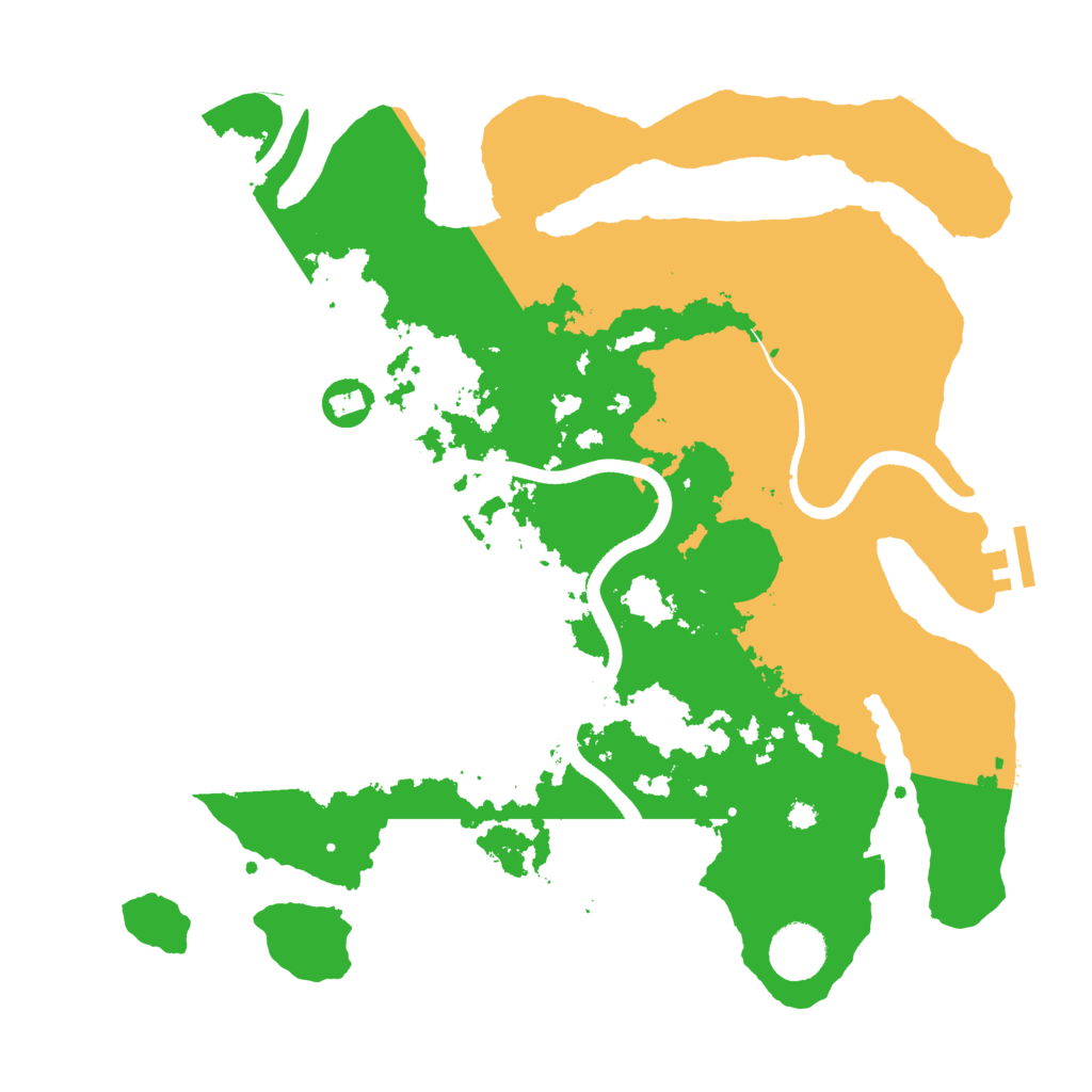 Biome Rust Map: Procedural Map, Size: 3600, Seed: 1127020550