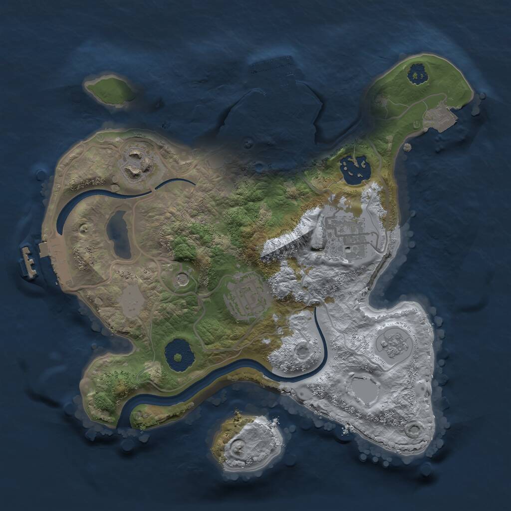 Rust Map: Procedural Map, Size: 2514, Seed: 819402659, 9 Monuments
