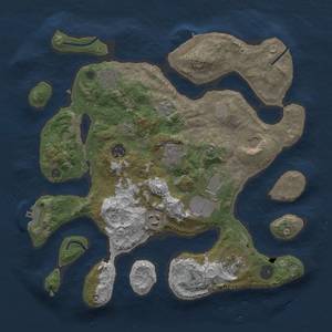 Thumbnail Rust Map: Procedural Map, Size: 3500, Seed: 3574, 16 Monuments