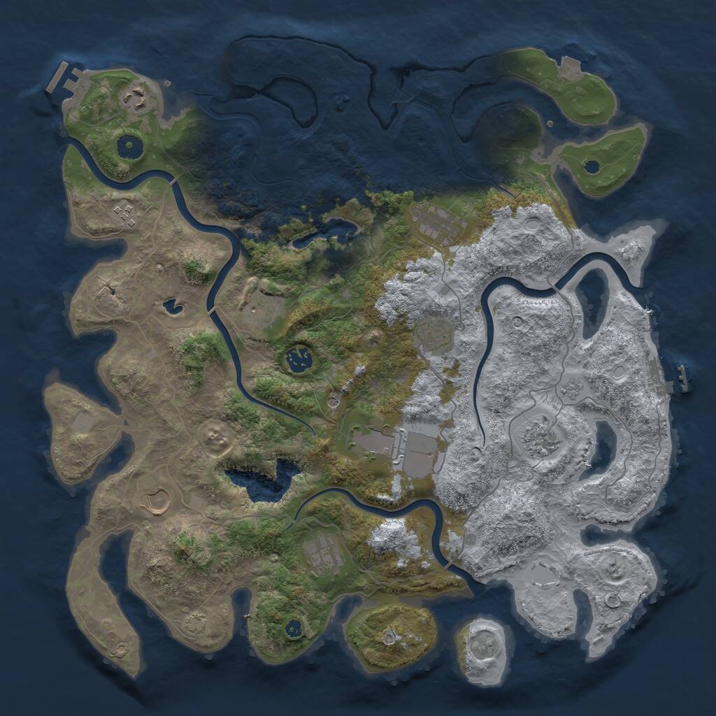 Rust Map: Procedural Map, Size: 4200, Seed: 16112021, 16 Monuments
