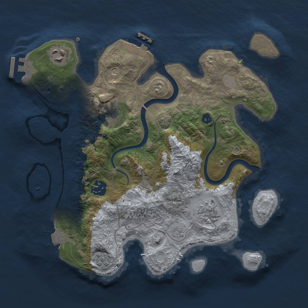 Rust Map: Procedural Map, Size: 3000, Seed: 1311895512, 11 Monuments