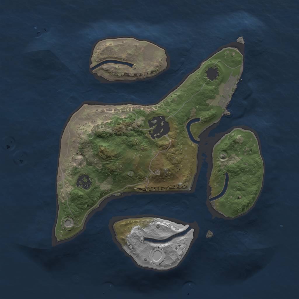 Rust Map: Procedural Map, Size: 2000, Seed: 37358734, 7 Monuments