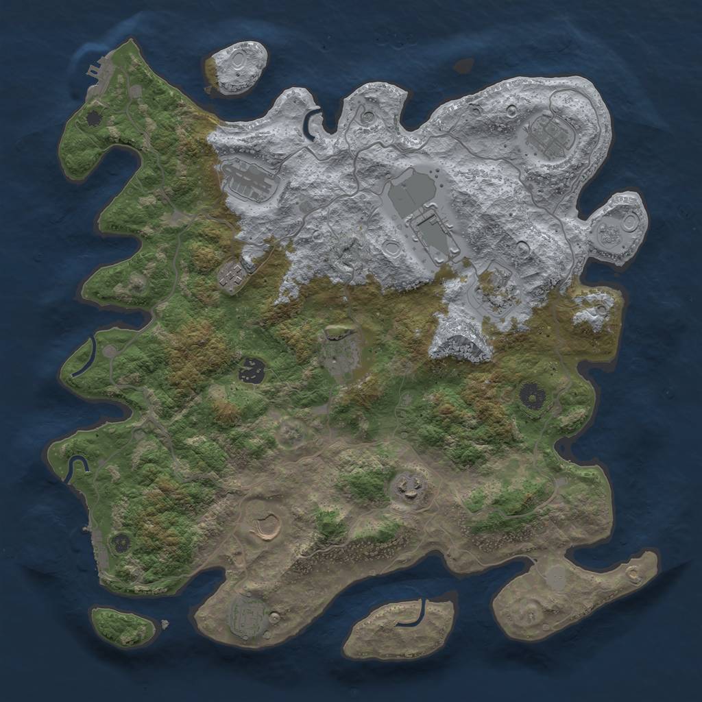 Rust Map: Procedural Map, Size: 4000, Seed: 1500781048, 19 Monuments