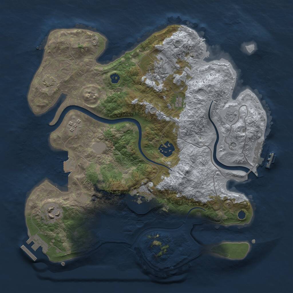 Rust Map: Procedural Map, Size: 3000, Seed: 70174253, 11 Monuments