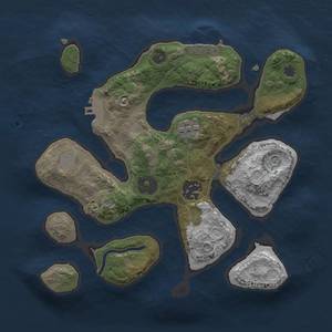 Thumbnail Rust Map: Procedural Map, Size: 2500, Seed: 323203915, 10 Monuments