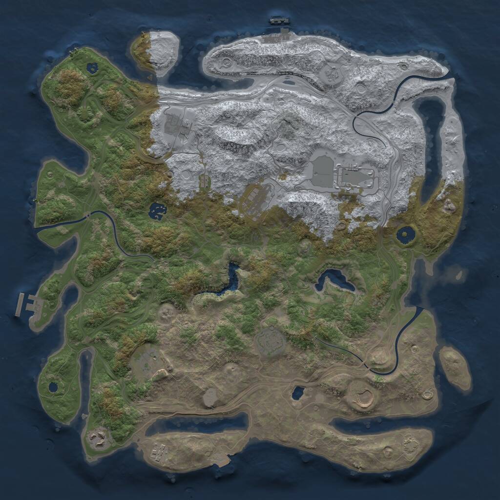 Rust Map: Procedural Map, Size: 4250, Seed: 25692, 15 Monuments