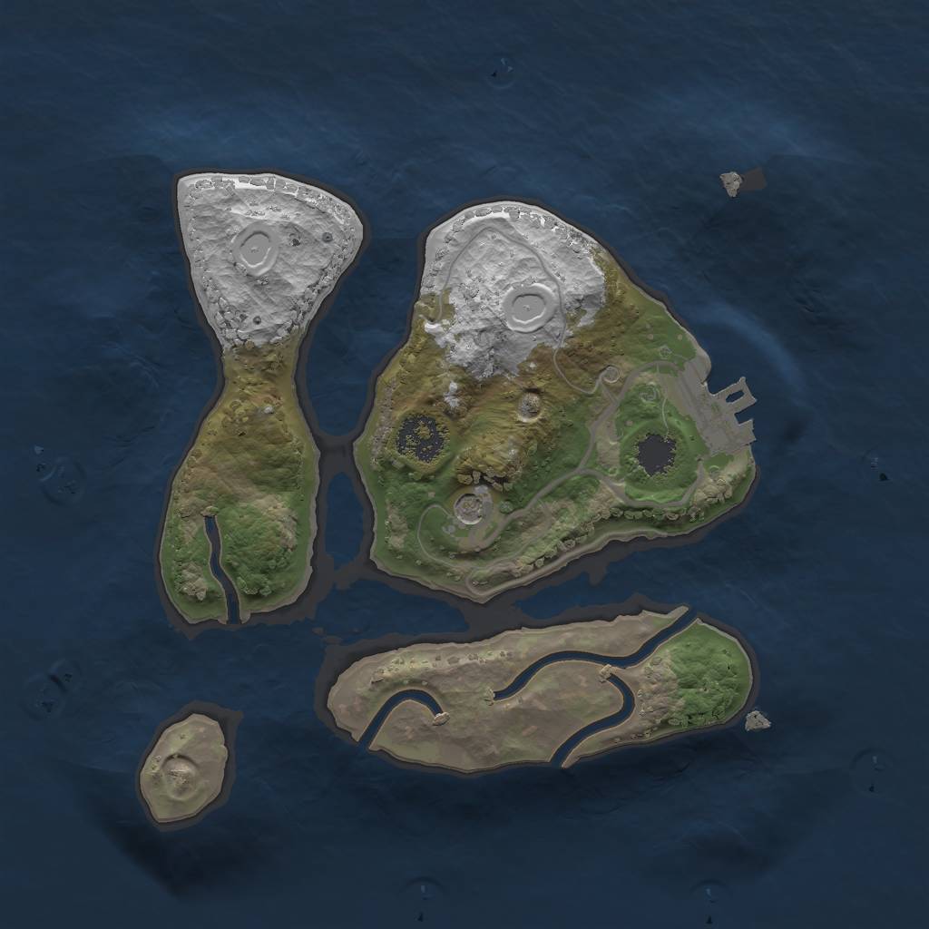 Rust Map: Procedural Map, Size: 2000, Seed: 18740, 7 Monuments