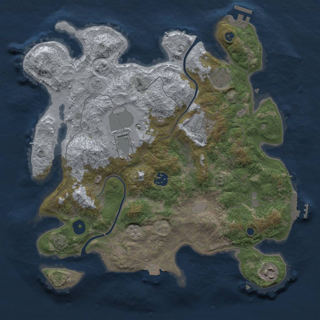 Rust Map: Procedural Map, Size: 3500, Seed: 20211119, 12 Monuments