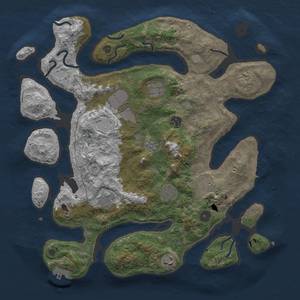 Thumbnail Rust Map: Procedural Map, Size: 4000, Seed: 2304461, 17 Monuments