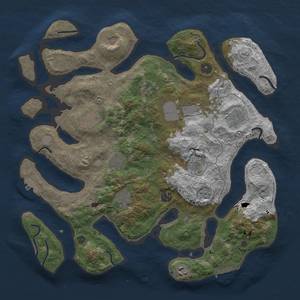 Thumbnail Rust Map: Procedural Map, Size: 4000, Seed: 1663118775, 19 Monuments