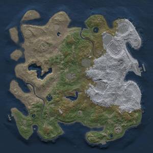 Thumbnail Rust Map: Procedural Map, Size: 4000, Seed: 1663118775, 15 Monuments