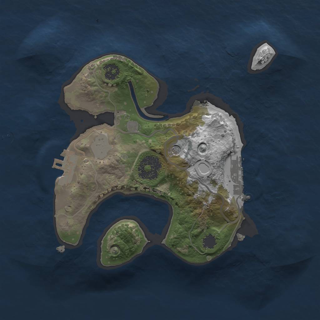 Rust Map: Procedural Map, Size: 2000, Seed: 4573732, 8 Monuments