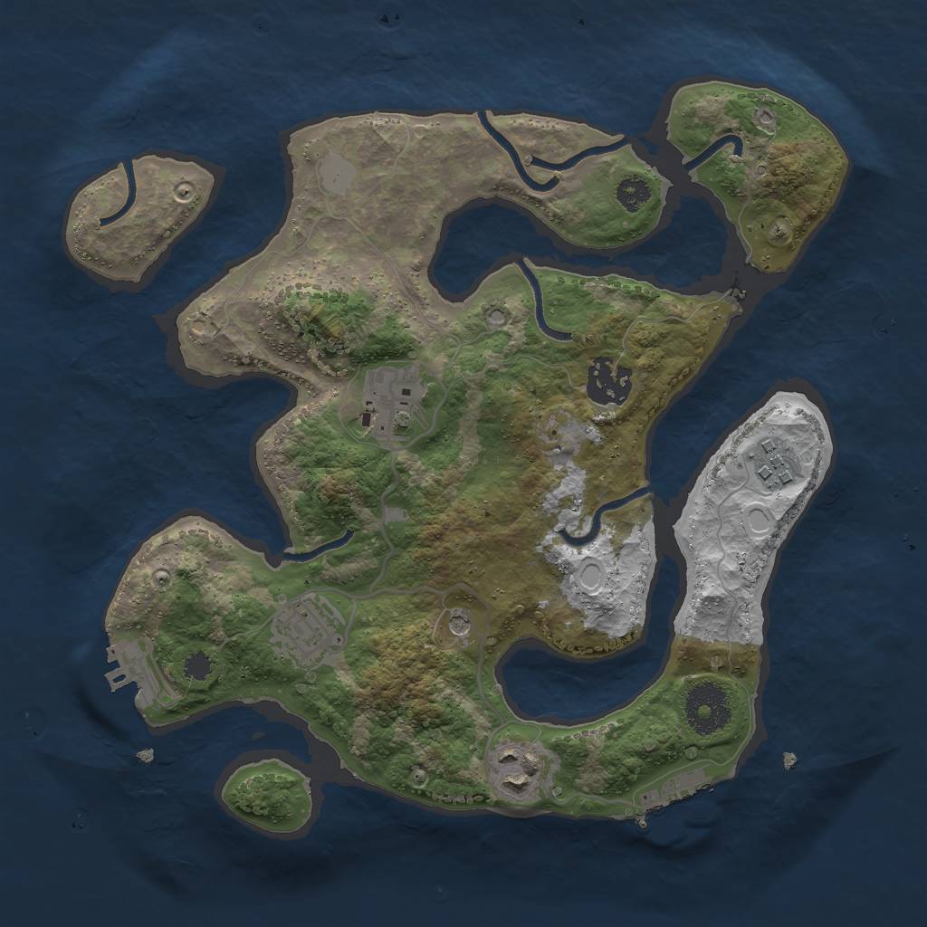Rust Map: Procedural Map, Size: 2900, Seed: 301670002, 13 Monuments