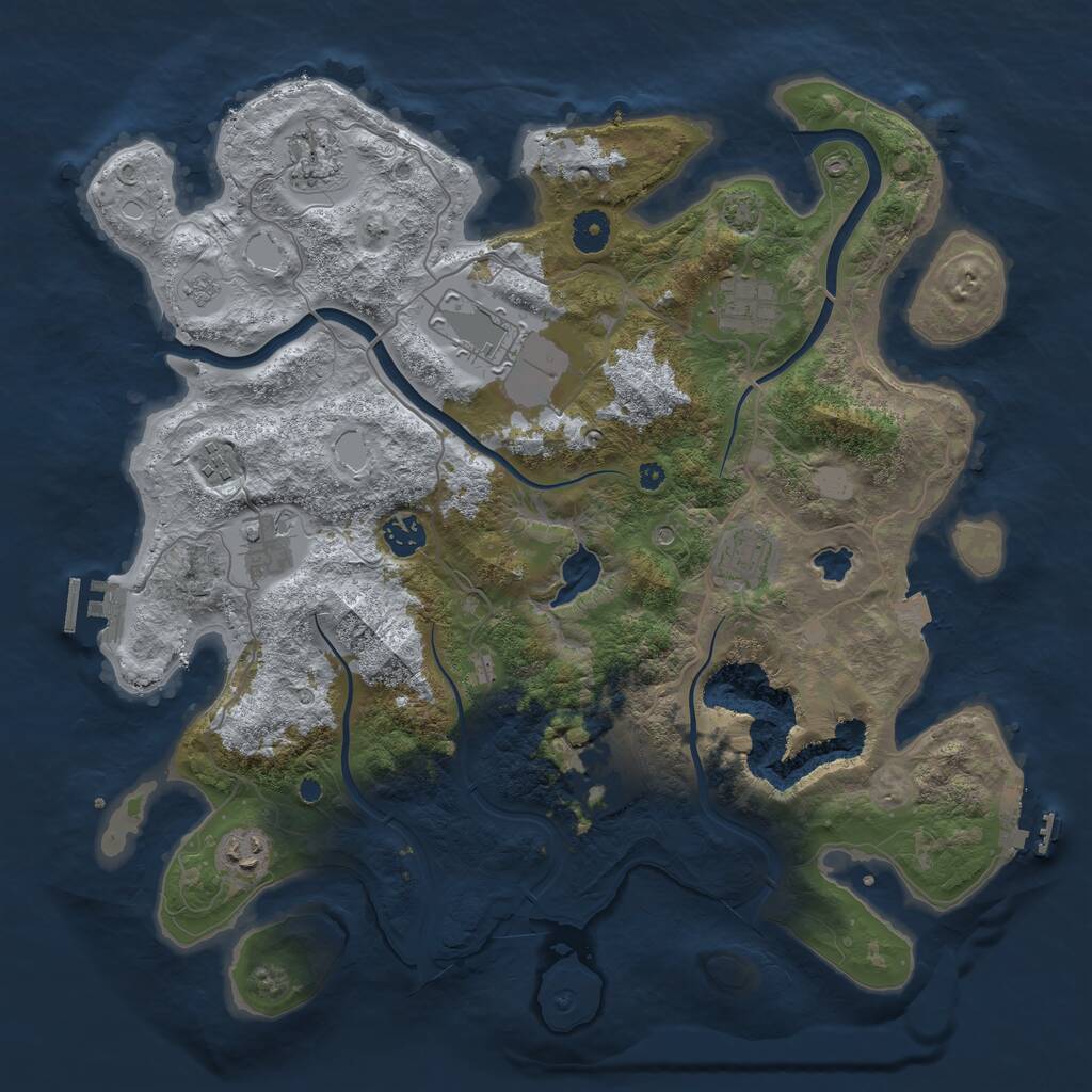 Rust Map: Procedural Map, Size: 4000, Seed: 12021191, 15 Monuments