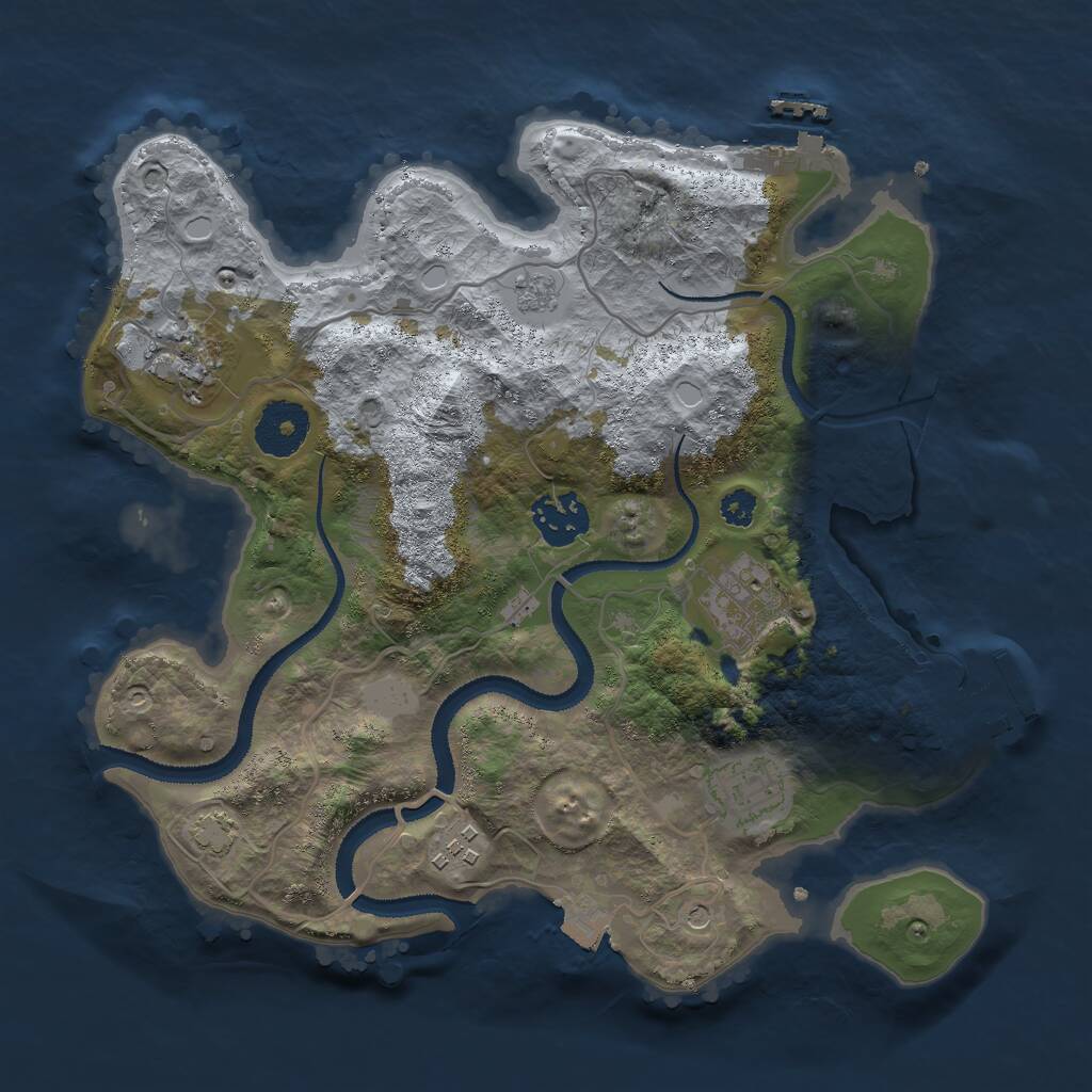 Rust Map: Procedural Map, Size: 3000, Seed: 196526545, 11 Monuments