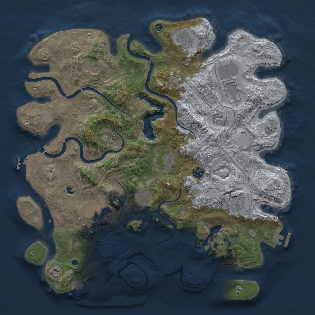Rust Map: Procedural Map, Size: 4250, Seed: 34914, 17 Monuments