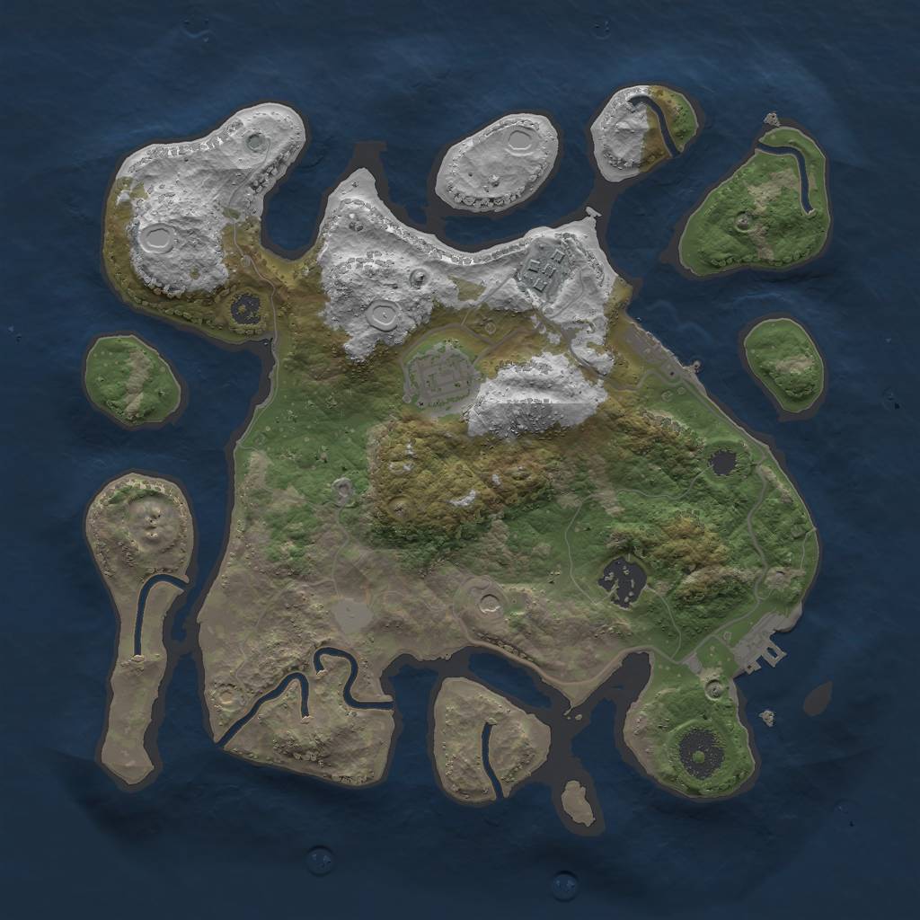 Rust Map: Procedural Map, Size: 3000, Seed: 692, 11 Monuments