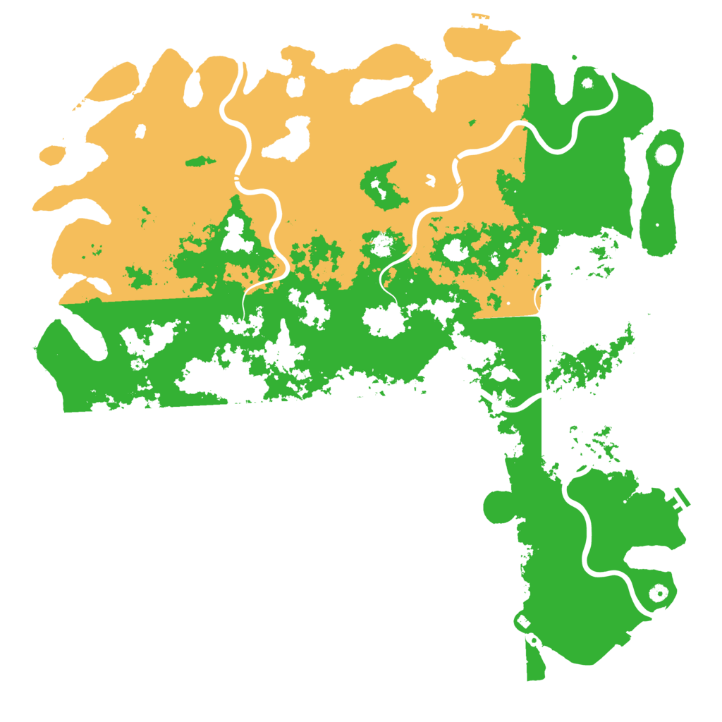 Biome Rust Map: Procedural Map, Size: 6000, Seed: 64843