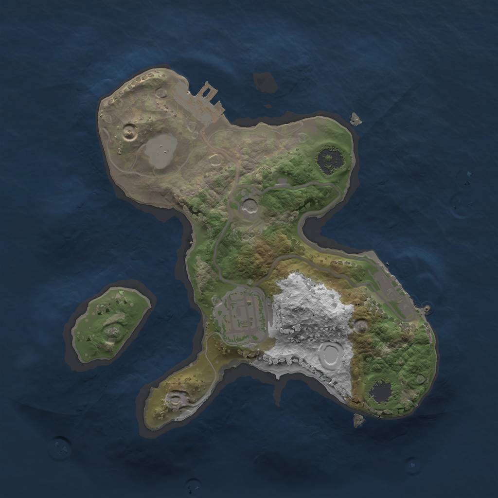 Rust Map: Procedural Map, Size: 2000, Seed: 342, 9 Monuments