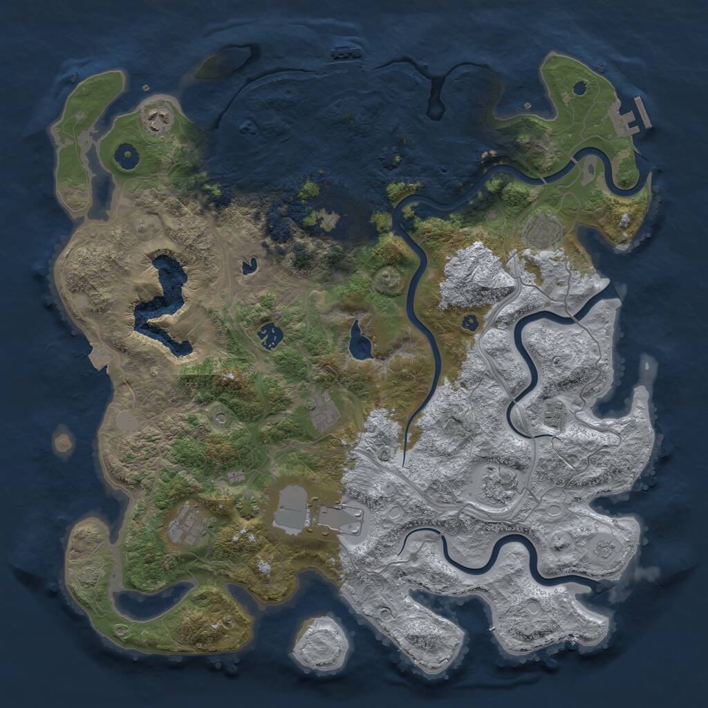 Rust Map: Procedural Map, Size: 4300, Seed: 20122021, 15 Monuments
