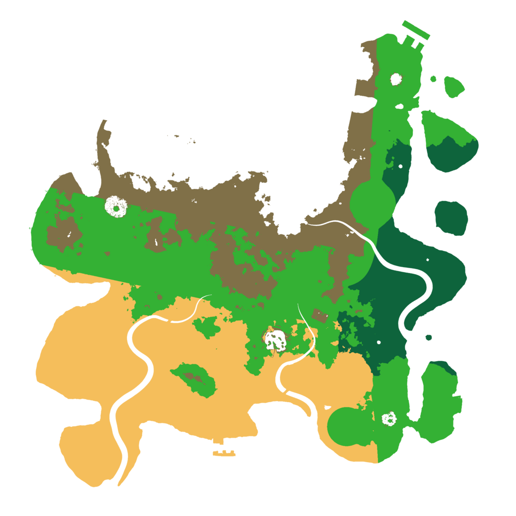Biome Rust Map: Procedural Map, Size: 3500, Seed: 45628