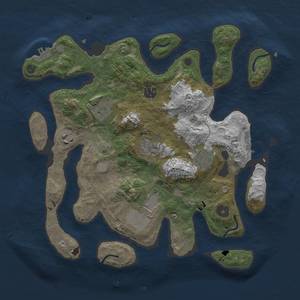 Thumbnail Rust Map: Procedural Map, Size: 3500, Seed: 381, 14 Monuments