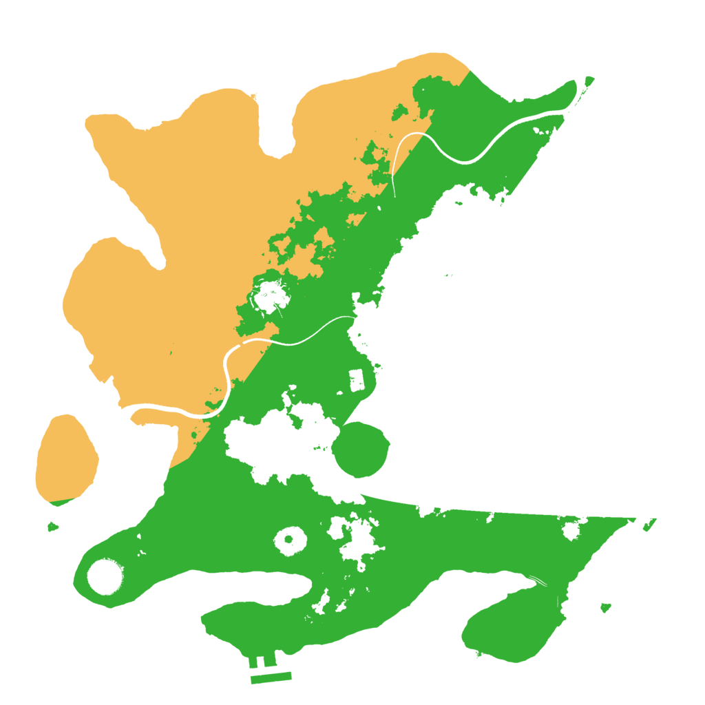 Biome Rust Map: Procedural Map, Size: 3500, Seed: 458741236