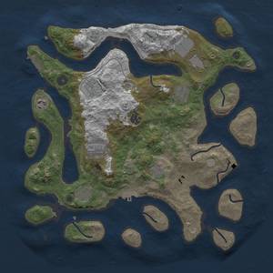 Thumbnail Rust Map: Procedural Map, Size: 3800, Seed: 758246, 17 Monuments