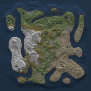 Thumbnail Rust Map: Procedural Map, Size: 3700, Seed: 583758068, 19 Monuments