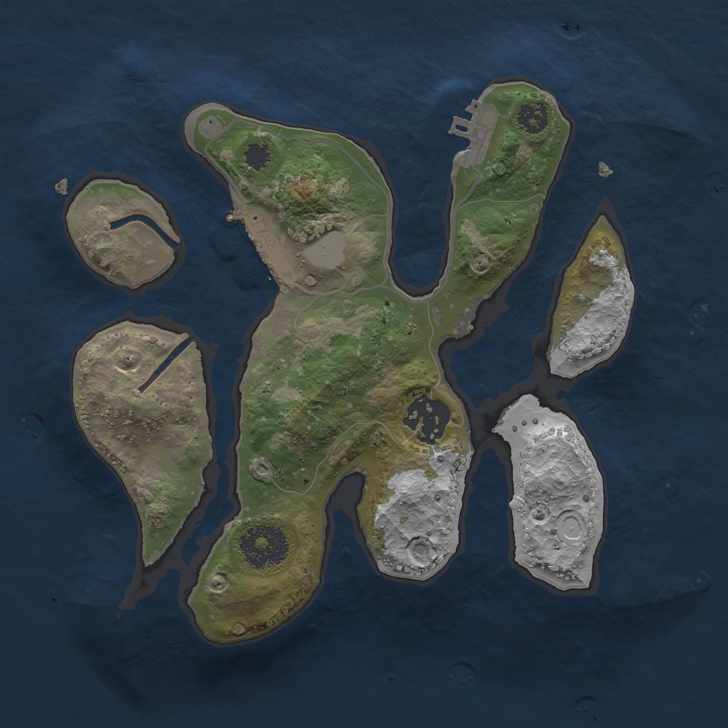 Rust Map: Procedural Map, Size: 2400, Seed: 69420, 8 Monuments