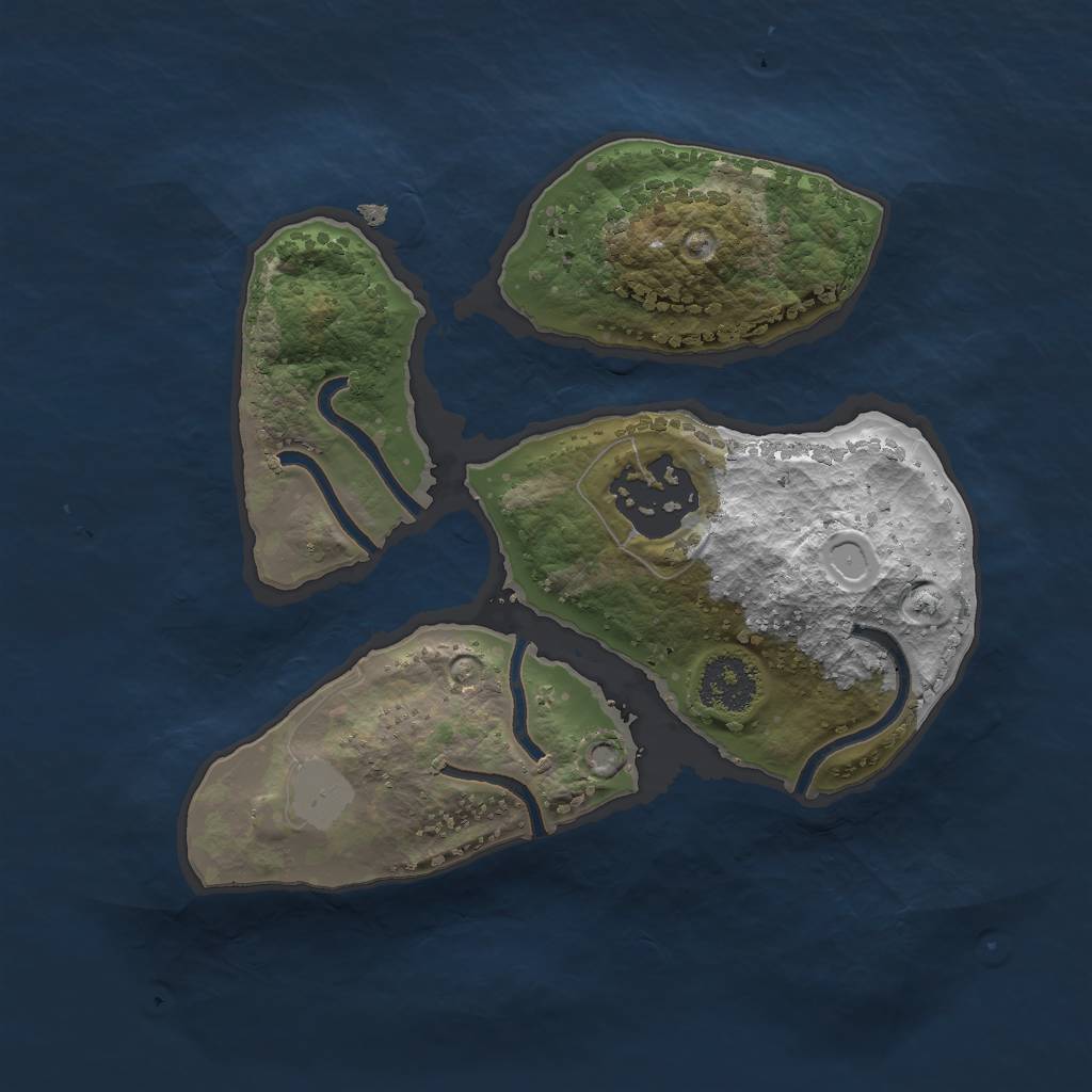 Rust Map: Procedural Map, Size: 2000, Seed: 1878595944, 6 Monuments