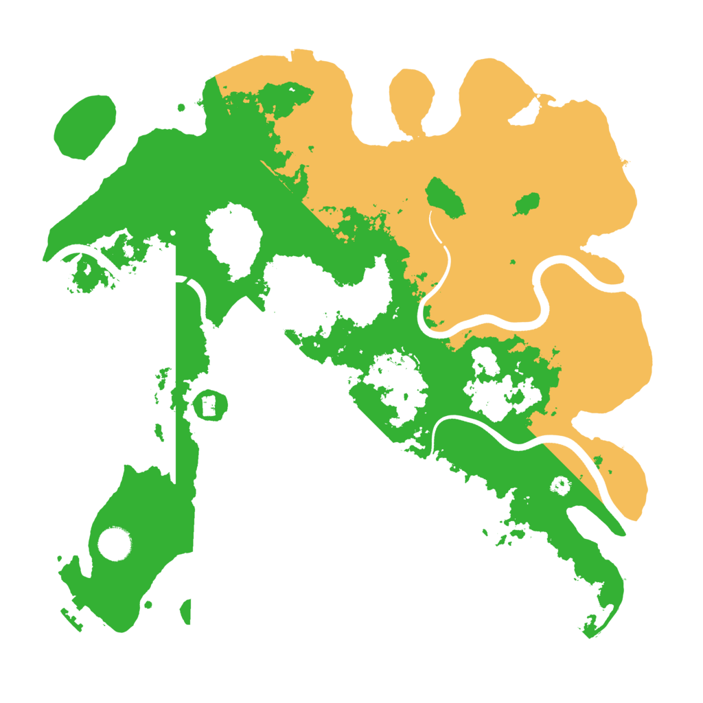 Biome Rust Map: Procedural Map, Size: 3700, Seed: 401817796