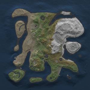 Thumbnail Rust Map: Procedural Map, Size: 3000, Seed: 1929495931, 11 Monuments